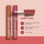 Colors Queen All Day Wear Liquid Lipstick - Taboo, 12g | Highly Pigmented, Long Lasting Matte Lipstick | Smooth One Swipe Application, Lightweight & Non Transfer Liquid Lipstick for Women - Image 5
