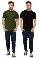 London Hills Men's Super Combed Cotton Rich Solid Round Neck Regular Fit Half Sleeve T-Shirt | Men's Solid Cotton T Shirt | Round Neck | Half Sleeve | Plain-Regular Fit - Image 3