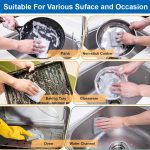 DALUCI 6 Pcs Non-Scratch Steel Wire Dishwashing Cloth | Heavy-Duty Scrubber for Utensils, Dishes & Kitchen Cleaning | Reusable & Durable Cleaning Cloth for Sink & Countertops - Image 3