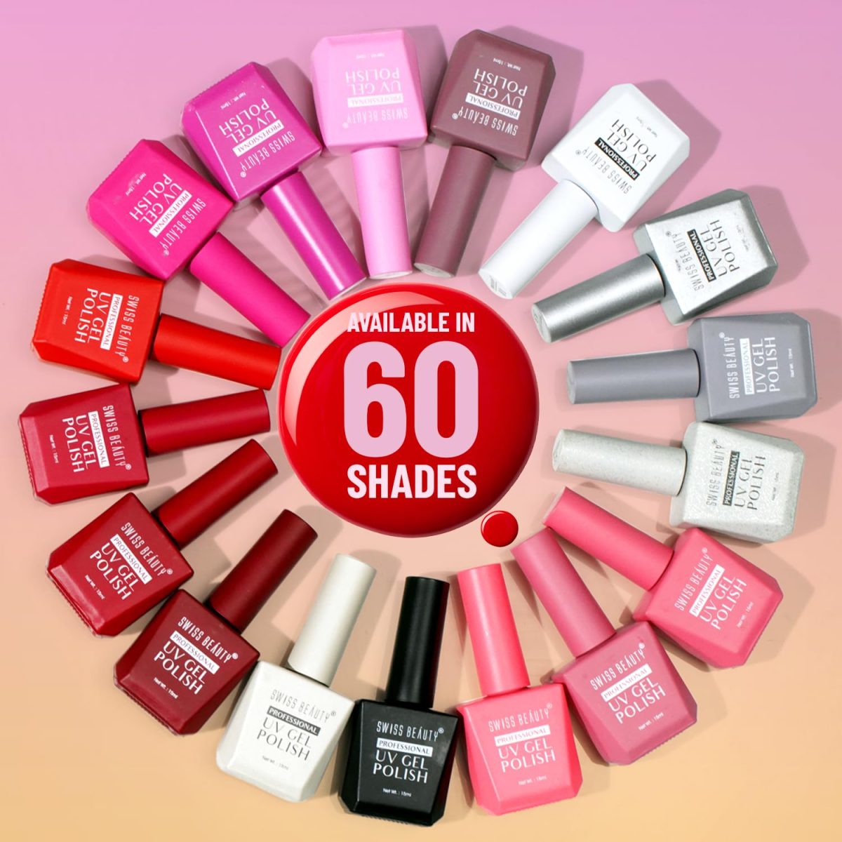 Swiss Beauty Professional UV Gel Nail Polish, Lasts Upto 21 Days, Super Glossy Finish, Non-Chipping, Non-Smudging, Quick Drying Nail Polish, Primer, 15 ml - Image 5