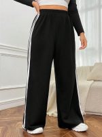 dockstreet Straight Wide fit Long Length Trouser Style Drawstring Trackpant for Women/Trending Sporty Style, Relaxed Casual Pants for Women - Image 6