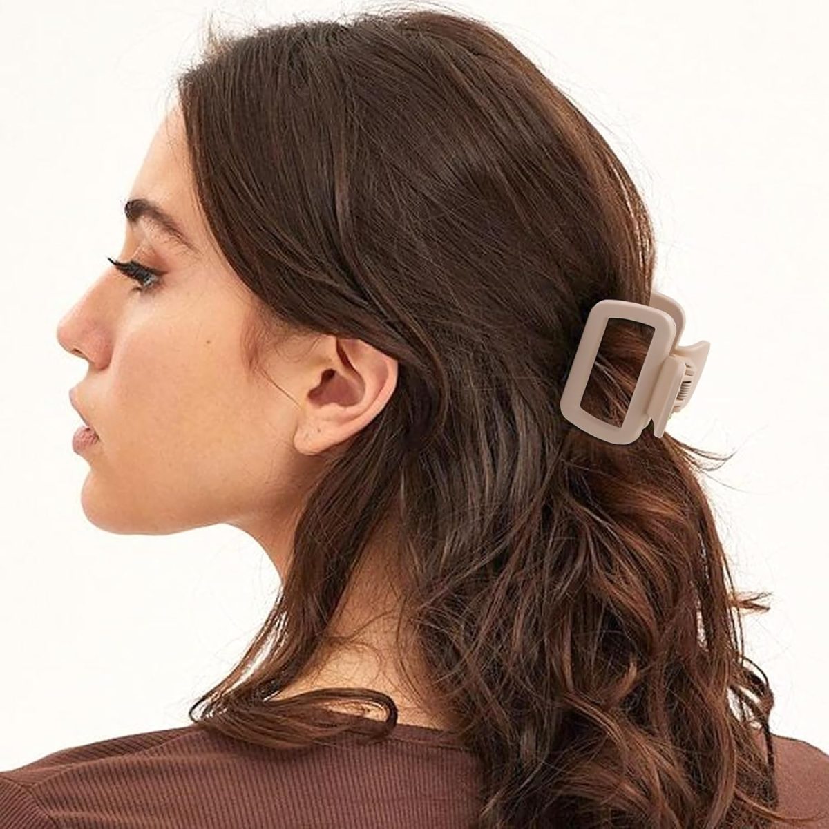 hair clutcher for women 4pc Elegant Medium Square Hair Clips - Non-Slip, Matte Finish for Women & Girls - Perfect for Casual Attire, Styling Makeup clip coupanas - Image 4
