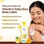 Mamaearth Vitamin C Daily Glow Body Lotion For Skin Brightening with Vitamin C & Honey 400ml|Nourishes Dry Skin|48 H Moisturization| 100% Natural Butter | Non-Greasy Smooth Skin | For All Skin Types - Image 4