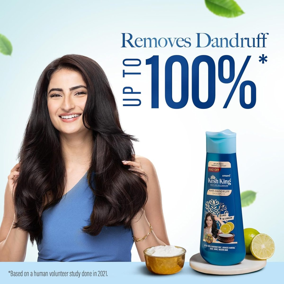 Kesh King Ayurvedic Anti-Dandruff Shampoo | Reduces hair fall | Soothes itchy scalp | No Paraben & No Silicon | 21 natural ingredients | Enriched with curd, lemon & neem | 600 ml - Image 3