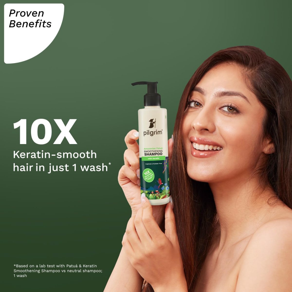 Pilgrim Patuá & Keratin Hair SMOOTHENING SHAMPOO for Dry & Frizzy hair 200 ML (Pack of 2) | Sulphate & Paraben free shampoo for Women & Men | Hair Smoothening & healthy scalp - Image 6