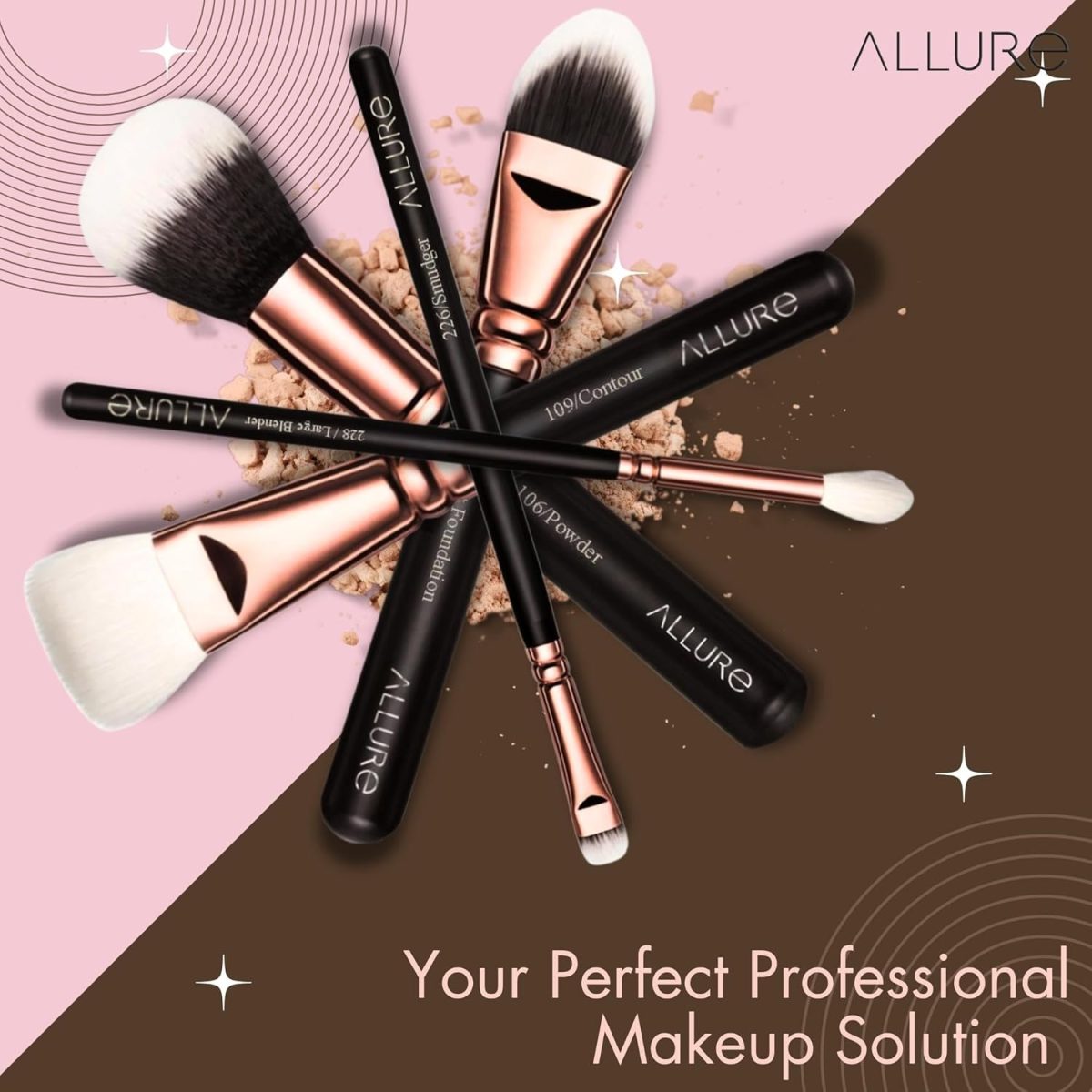 Allure Ultra Thin Flat Makeup Brush Premium Eyebrow Brush (ASB322) - Image 6