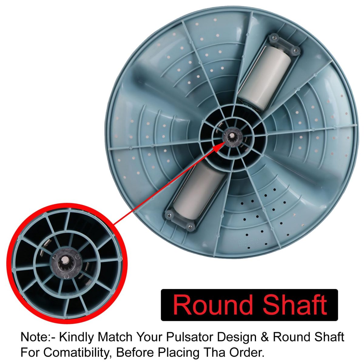 FUSION STAR Pulsator Round Shaft Suitable for Samsung Top Load Fully Automatic Washing Machine Replacement Parts (Match & Buy) (Pack of 1) - Image 4