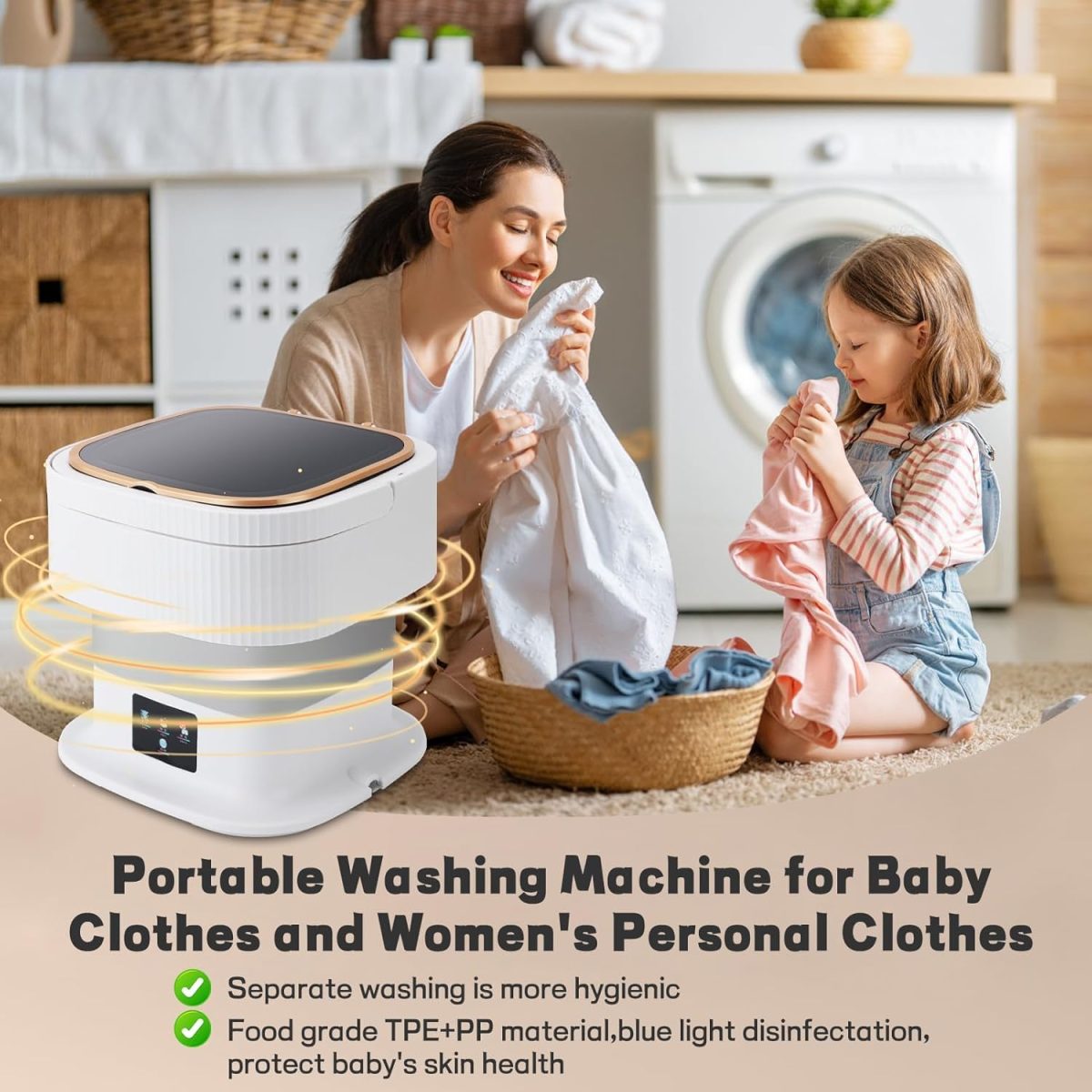 SeMi AuToMaTiC PoRtAbLe FoLdAbLe MiNi ToP LoAdInG WaShiNg MaChInE wItH SpInNeR & DrYeR fOr BaBy ClOtHeS, SeMi AuToMaTiC BuCkEt WaShEr wItH MoDeS fOr HoMe, TrAvEl & MuLtIpUrPoSe - Image 5