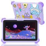 okulaku Kids Tablet 7 inch Tablets for Kids 32GB Toddler Tablet with Protective Case Child Learning Tablets with WiFi, Parental Control, GMS, Preinstalled Educational Contents for Girls Boys (Purple)