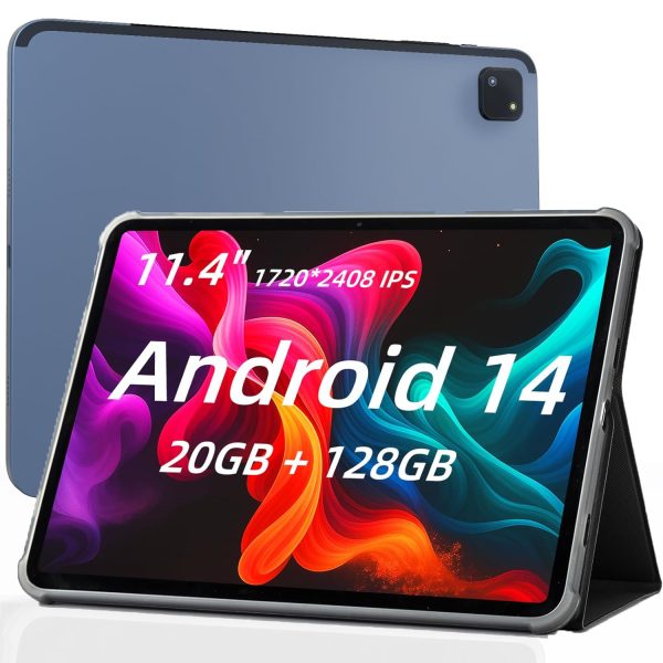 11 inch Tablet, Android 14 Tablet, Android Tablets with Case,Octa-core MTK8781 Processor 20GB (8+12)+128GB 2.4K HD Touchscreen, Wi-Fi 6, BT 5.2, GPS, G-Sensor Dual Camera, Google Tablets for Adults