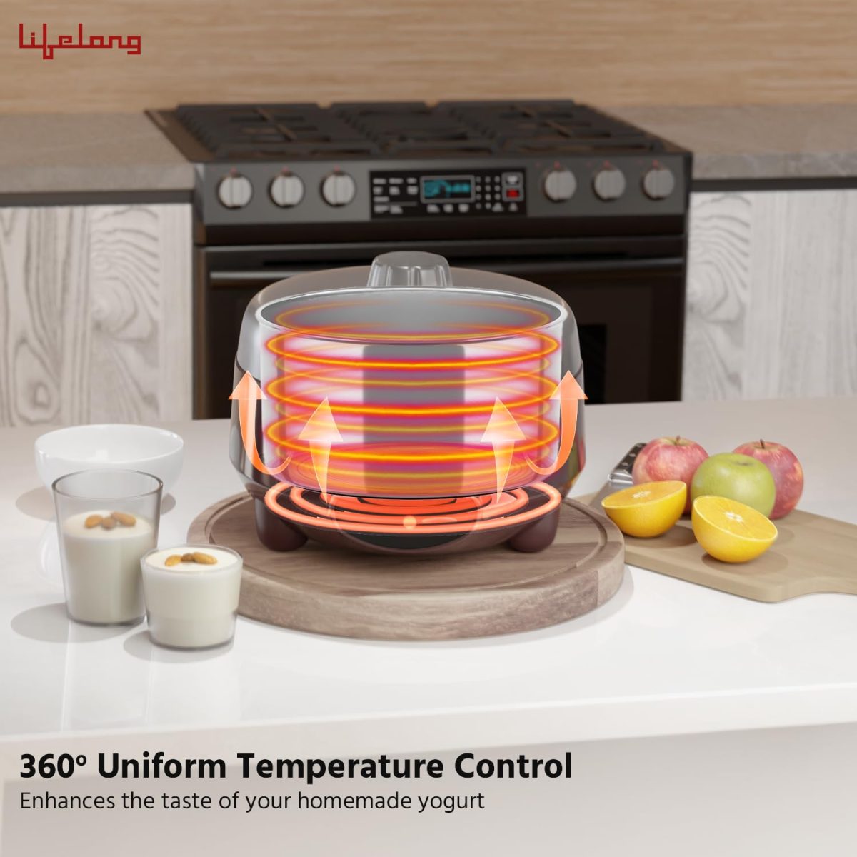 Lifelong Yogurt & Curd Maker for Home | Automatic Curd Maker with Auto Temperature Regulation | Electric Probiotic Yogurt Maker Machine for Kitchen (1 Litre) | 304 Stainless Steel Container (LLECM18) - Image 7