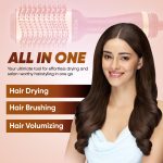 Vega Pro Volumizer Hair Blow Dryer Brush, 3 in 1 Hot Air Brush, 360° Airflow Vent, 3 Heat/2 Speed Settings For Hair Style, Ceramic Tourmaline Coating Brush Head, 1200 W (VHSD-02) - Image 5