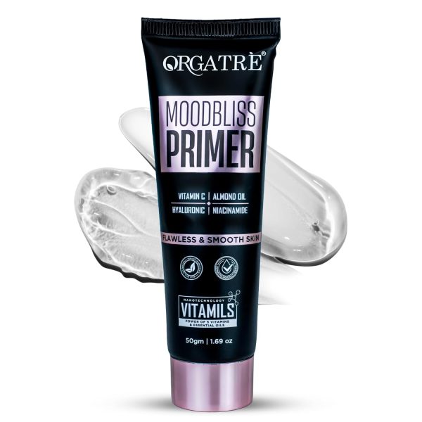 Orgatre MoodBliss Face Primer 50ml | Pores & Fine Lines Minimizer | Non-Greasy and Oil-Free | Long-Lasting Matte Finish for All Skin Types