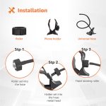 amazon basics Tabletop Stand for Mobile, Tablet and E-Reader, Clip Mount, Multi-Angle, Foldable, Lazy Bracket, Universal Compatibility - Image 6