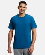 Jockey Men's Super Combed Cotton Regular Fit 2714 Rich Solid Round Neck Half Sleeve T-Shirt (Pack of 2) - Image 3