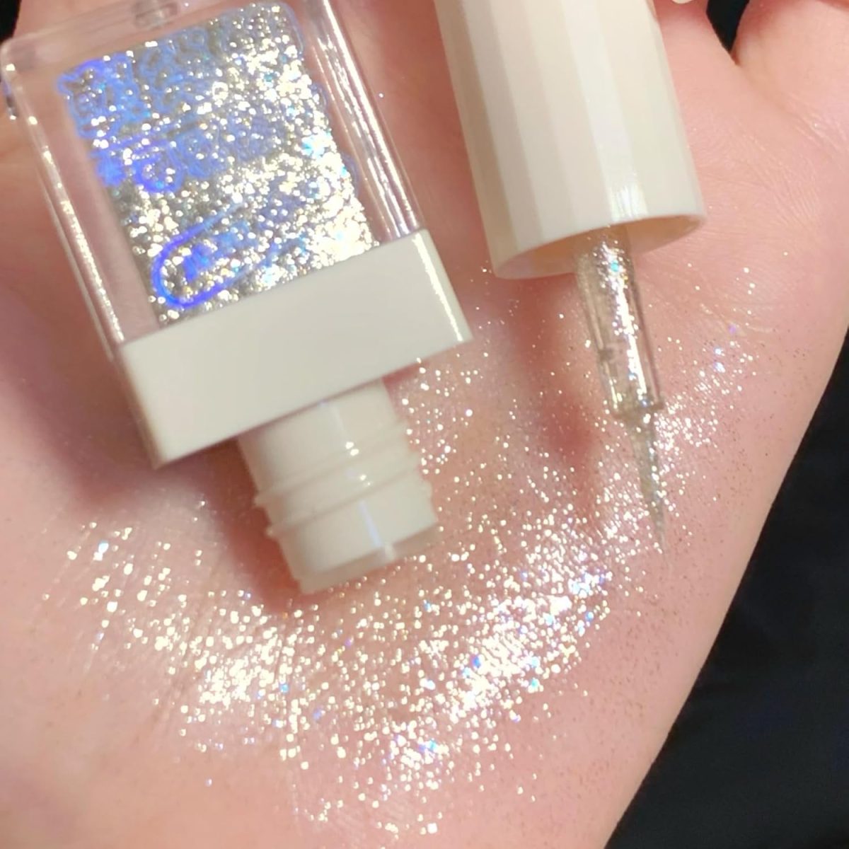 Gege Bear Dazzling Liquid Eyeshadow | Eye Makeup | Long-Lasting Formula | Buildable Coverage | 6 Shimmer Glitter Shades | Quick-Dry Application | Gen Z Beauty | Soft Pastel Packaging Design | Perfect for Teen Girls Makeup Lovers (05#Galaxy Diamond Flash, 4g) - Image 4