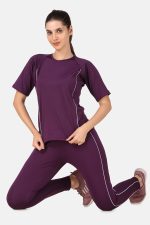 Benzos Women's Body Fitted Gym Running Sports Track Suit | Regular Casual Fit | Track Suit for Girls & Women | Fabric - Polyester Blend | Pattern - Solid - Image 5
