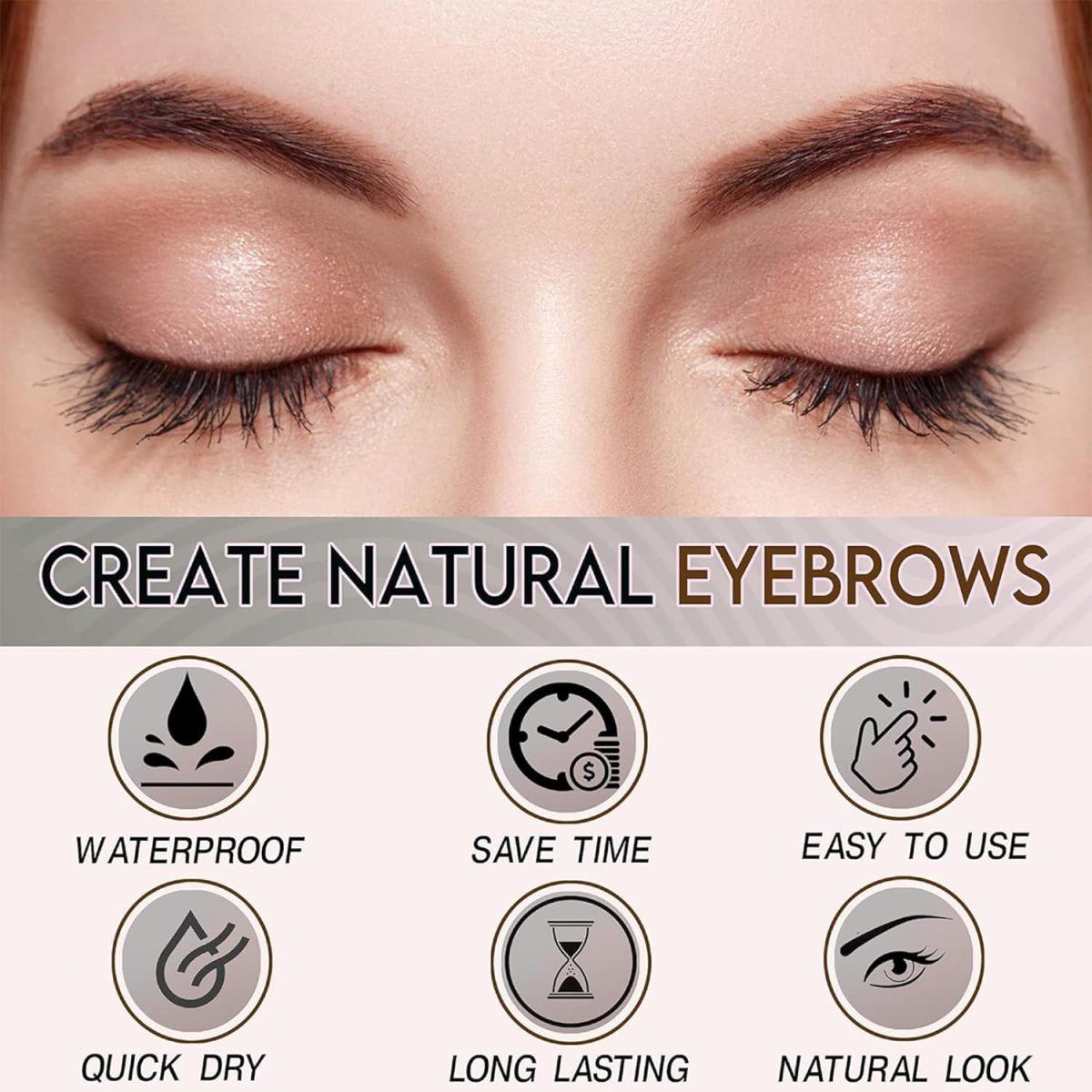 Bonzella Eyebrow Stamp & Stencil Kit for women & Girl,Eyebrow Shaping Kit with 10 Reusable Stencils and 2 Brushes for Eyebrow Makeup, Waterproof Smudge-Proof & Pomade Long Lasting Eye Brow Stamp - Image 6