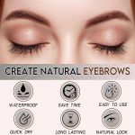 Bonzella Eyebrow Stamp & Stencil Kit for women & Girl,Eyebrow Shaping Kit with 10 Reusable Stencils and 2 Brushes for Eyebrow Makeup, Waterproof Smudge-Proof & Pomade Long Lasting Eye Brow Stamp - Image 6