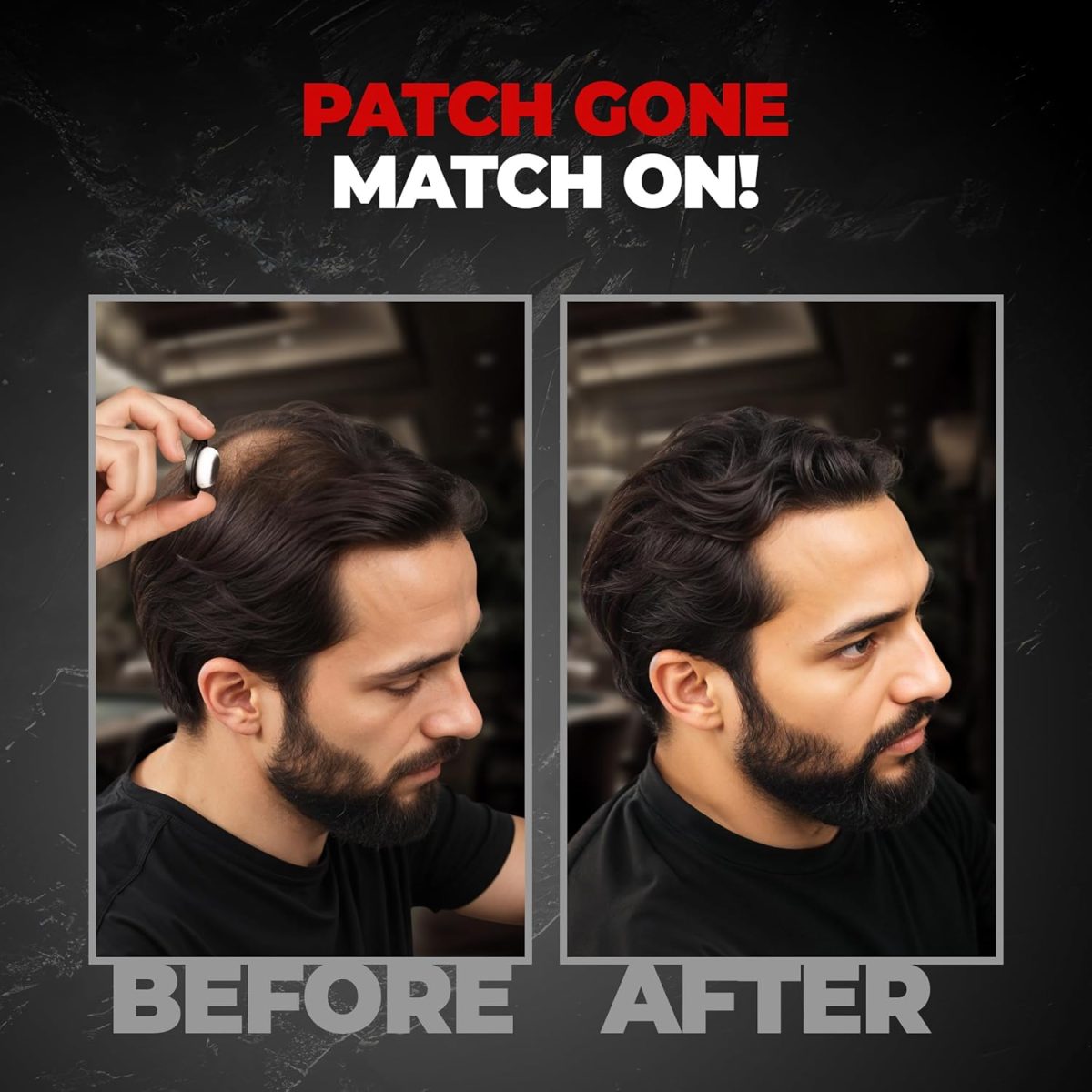 Beardo Blackout Hair Powder 4g - Black | Root Touch Up for Grey Hair | Instantly Covers Grey Roots, Beard Patches & Bald Spots | Thick Black Fiber Hairline Powder | Highly Pigmented, Long-Lasting & Matte Finish | Super-Fine Cover-up - Image 8