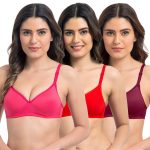Komli Women's Cotton Polyester Lightly Padded Wire Free t Shirt Bra