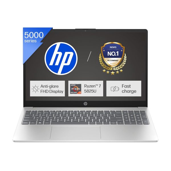 (Refurbished) HP 15, AMD Ryzen 7 5825U (16GB DDR4, 512GB SSD) FHD, Anti-Glare, Micro-Edge,15.6''/39.6cm, Win11, M365(1yr)* Office24, Silver, 1.59kg, fc0476AU, Radeon Graphics, FHD Camera w/Shutter, Backlit Laptop