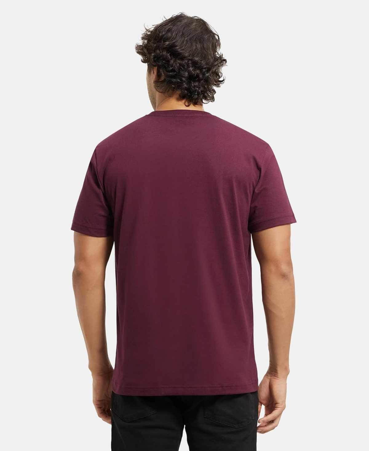 Jockey Men's Super Combed Cotton Regular Fit 2714 Rich Solid Round Neck Half Sleeve T-Shirt (Pack of 2) - Image 7