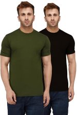 London Hills Men's Super Combed Cotton Rich Solid Round Neck Regular Fit Half Sleeve T-Shirt | Men's Solid Cotton T Shirt | Round Neck | Half Sleeve | Plain-Regular Fit