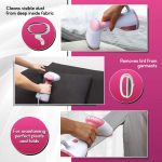 INALSA Garment Steamer for Clothes/fabric, Steam Iron -Vertical & Horizontal Steaming up to 20g/min, Travel Iron, 1200 Watt, 260 ml Water tank & 20 sec Fast Heating,1 Yr warranty,White/Pink (Steamax) - Image 4