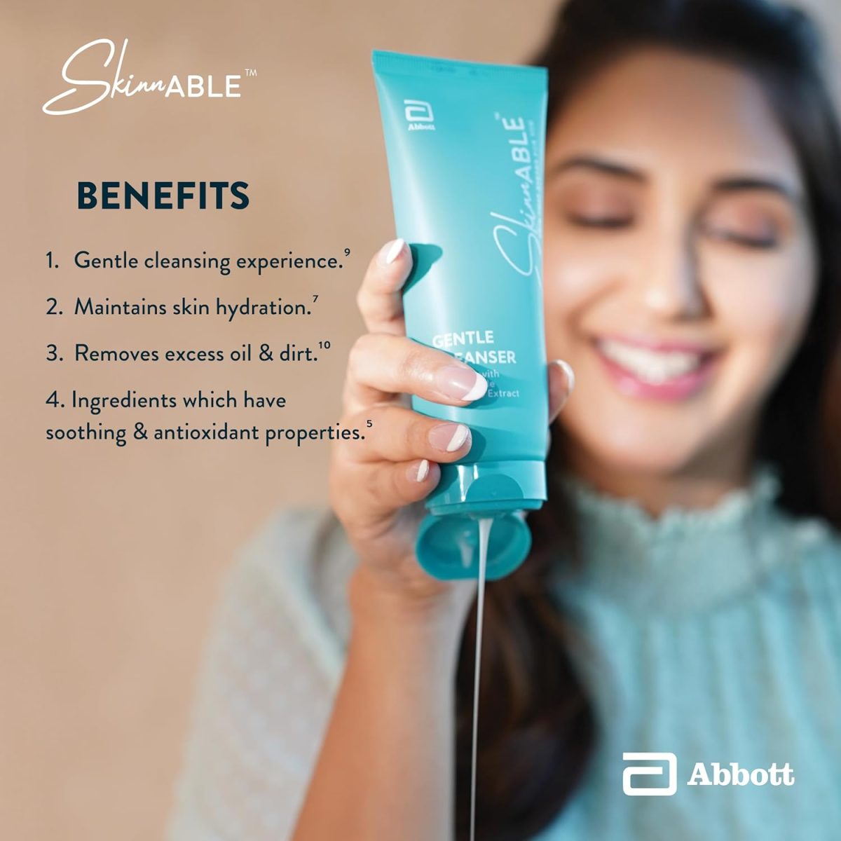 Skinnable Abbott Gentle Cleanser With Niacinamide, Licorice Glycolic Extract, Glycerin, Glyceryl Laurate, Lactic Acid, Ph Balanced, Paraben Free, Soap Free, Anti-Acne Facewash For Women & Men 100Ml - Image 6
