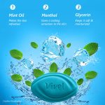 Vivel Cool Mint, Soft Fresh Skin Soap, 600g (150g - Pack of 4), Soap for Women & Men for Soft, Glowing & Moisurised Skin, All Skin Types - Image 4