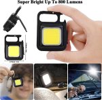 Desidiya® 800 Lumen Rechargeable COB Keychain Work Light with 3 Lighting Modes, Magnetic Base, Keyring LED Torch Keychain Flashlights Mini Work Light for Workshop, Repairing, Emergency - Image 3