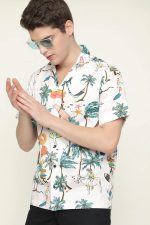 OM SAI LATEST CREATION for Casual Stylish Printed Regular Fit | Men Formal Half Sleeve Shirt - Image 5