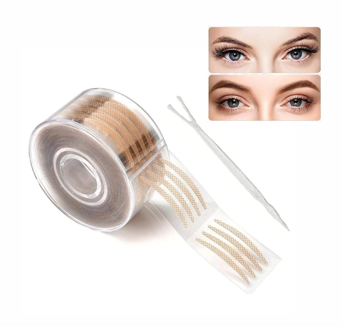 Feora9X Polyvinyl Chloride 600 Pcs Invisible Eyelid Tape for Hooded Eyes - Waterproof, Double Eyelid Lifter Strips
