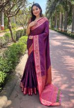 SGF11 Women's Kanjivaram Pure Soft Silk Designer Saree With Blouse Piece