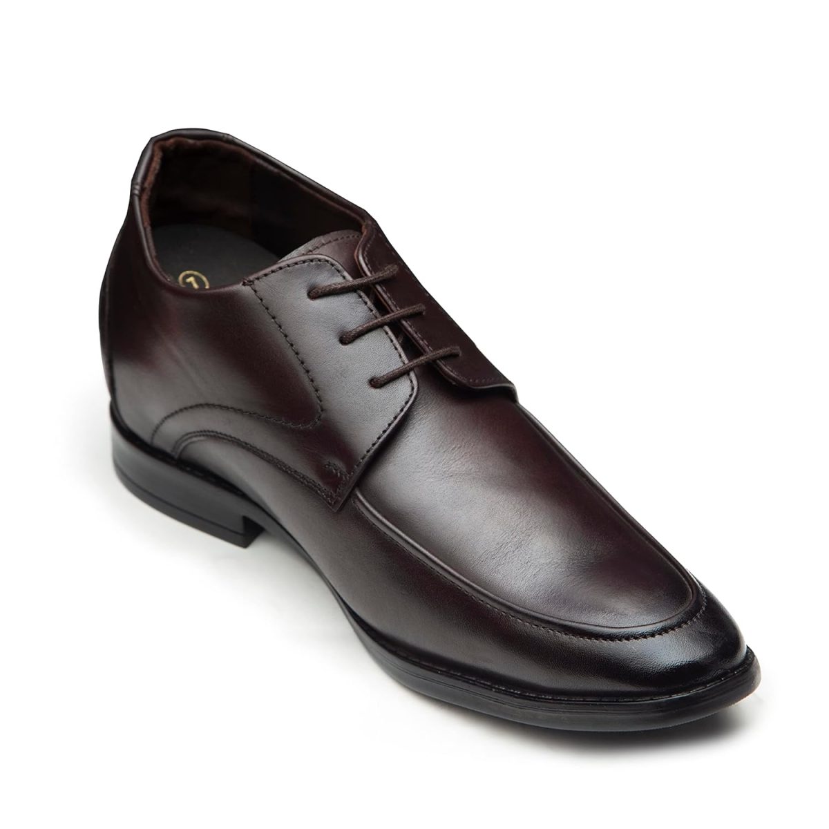 Celby Brown Formal Premium Leather Shoes with a Hidden Heel of 7.5 CM Discreet shap Dress Elevator Shoes