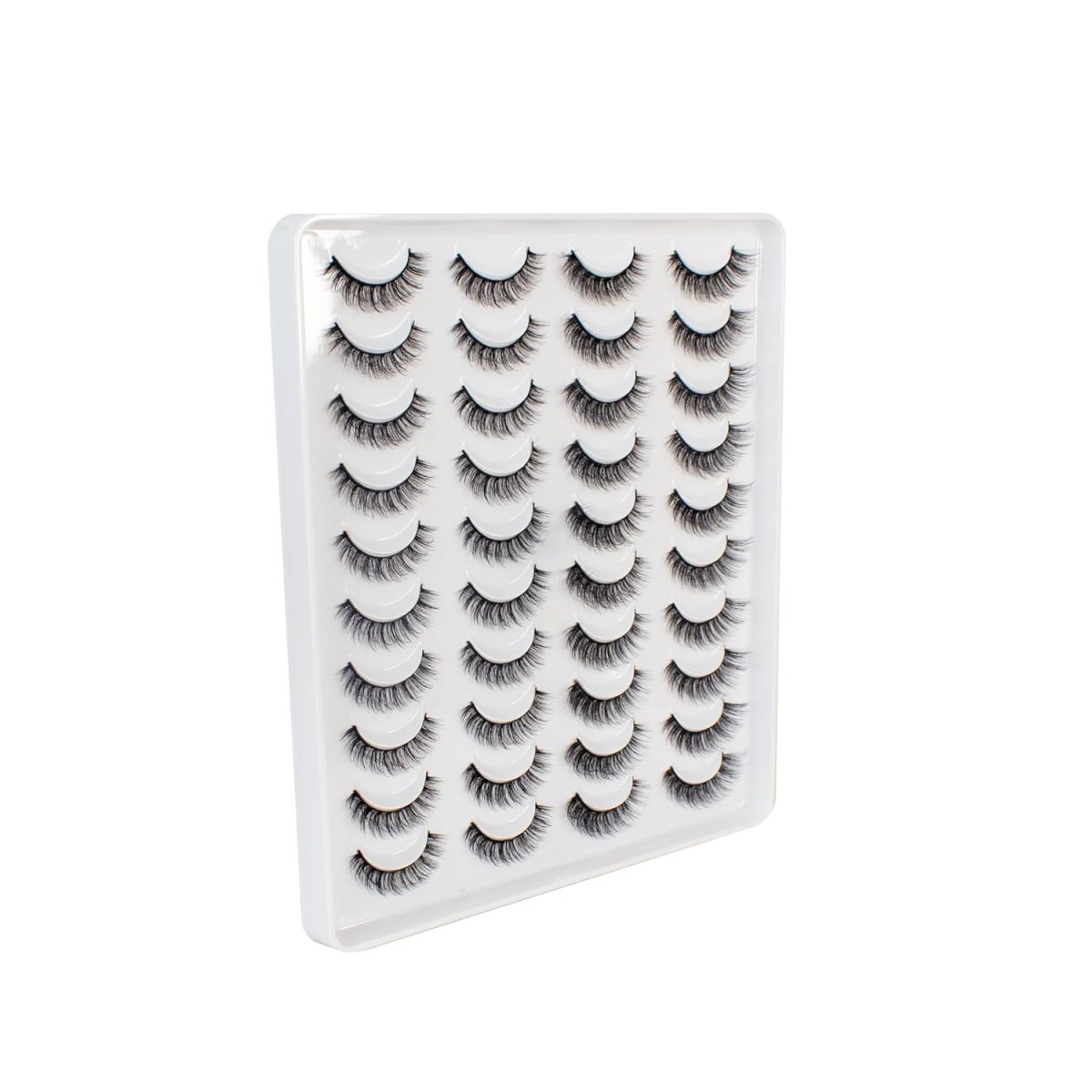 ONMO Beauty False Eyelash For Women-Natural & Lightweight 20 Pair Faux Mink Fake Eyelashes/Soft & Comfortable Black Reusable Cat Eye Lashes extension/Long Lasting Eye Makeup Lash-(Queen) - Image 2
