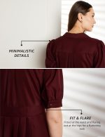 Symbol Premium Women's 'Desk-to-Dinner' Fit & Flare Wrap Dress (Midi Length | Stylish) - Image 5