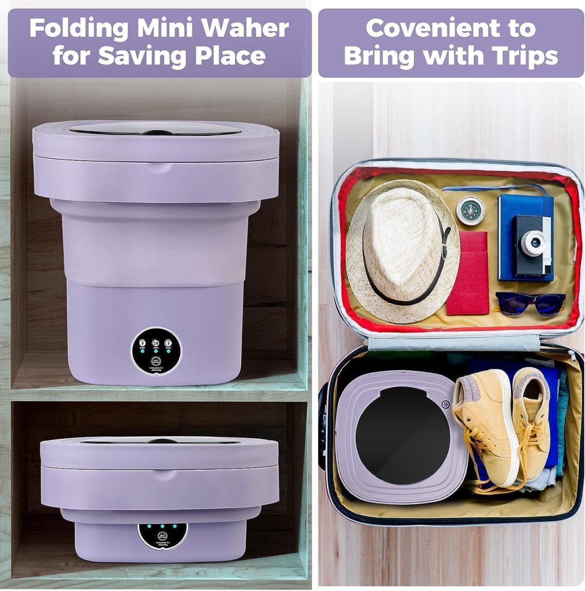 Drumstone [𝟏𝟓 𝐘𝐄𝐀𝐑𝐒 𝐖𝐀𝐑𝐑𝐀𝐍𝐓𝐘] Mini Washing Machine Foldable, Portable Laundry Tub, Compact Washer for Baby Clothes, Underwear & Small Items – Perfect for Apartments - Image 6