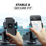 Kratos Grip X3 Premium Mobile Holder for Car with Back Button Unlocking Mechanism, Strong Suction Cup, 360° Rotatable,Car Mobile Holder for Wildshield and Dashboard, Compatible with 4 to 7" Smartphone - Image 4