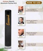 ECOSENSE Beard & Moustache Touchup Stick: Instant Temporary Beard Perfection | Black Color Pencil For Men, Beard Pen, Beard Dye for Long Lasting Coverage, Mustache 3 gm - Image 6