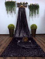 SHYAMLATA Women's Sequence Work Bollywood Heavy Embroidery Georgette Wedding Designer Sarees (Latest-Party-Collection) - Image 6