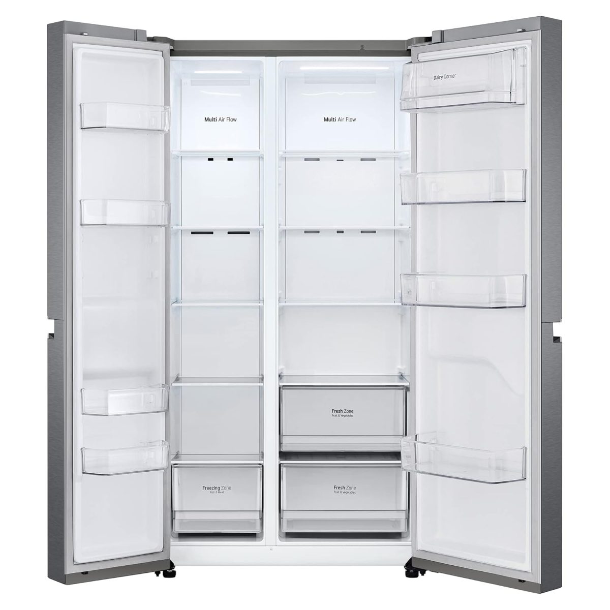 LG 688 L Frost-Free Smart Inverter Compressor Side-By-Side Refrigerator (GC-B257KQDV, Dark Graphite Steel, Multi Digital Sensors and Express Freezing, 2022 Model) - Image 12