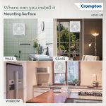 Crompton Axial Air High-Speed Plastic Exhaust/Ventilation Fan (150 mm/6 Inches, White, Pack of 1) - Image 6