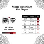Eyetex Pallavi Sticker Bindi/Pottu|Oval|Aloe Vera & Papaya Extracts|Breathable Non-Irritating Velvet Fabric|O2|Light Maroon|20 Flaps - Image 4