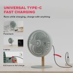 NUUK LIT v2 Cordless & Rechargeable 7 Inch Table Fan with Night Light & Remote Control | Auto Oscillation with 4 Wind Modes | BLDC Fan with Up To 17 Hour Run Time | Portable Table Fan for Home, Office - Image 6