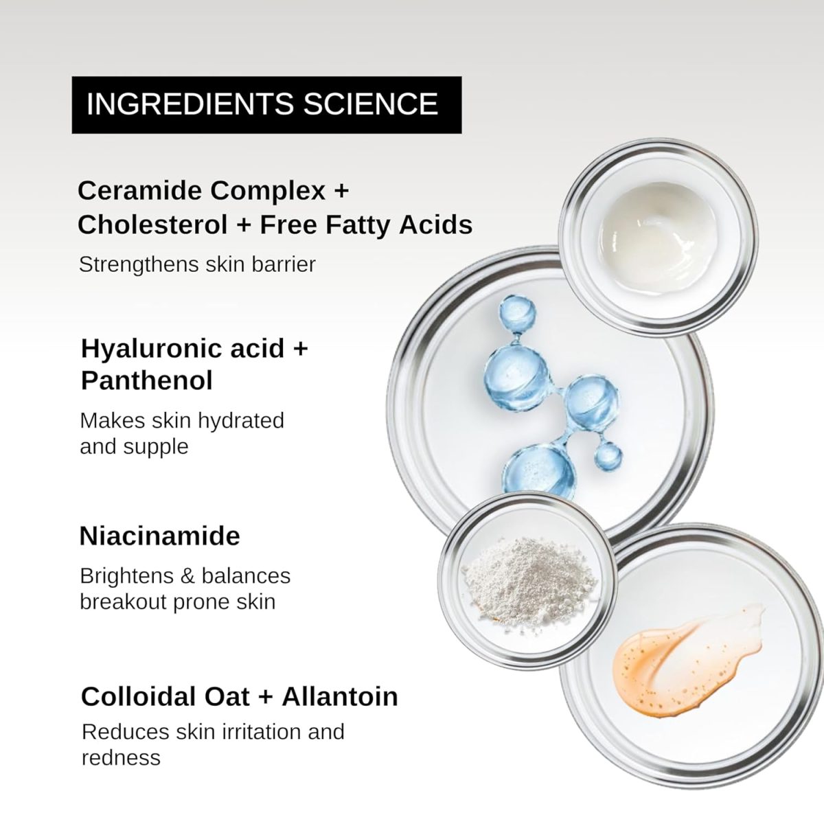 The Formularx Barrier Relief Ceramide Lightweight Moisturizer With Niacinamide & Hyaluronic Acid | For Oily, Combination, Dehydrated, Acne Prone, Sensitive Skin | 50 Gram - Image 4