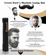 ECOSENSE Beard & Moustache Touchup Stick: Instant Temporary Beard Perfection | Black Color Pencil For Men, Beard Pen, Beard Dye for Long Lasting Coverage, Mustache 3 gm - Image 4