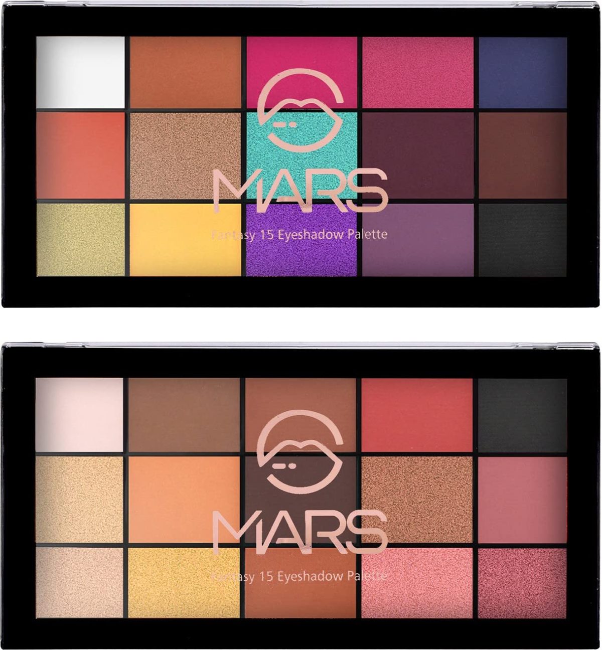 MARS 30 Shades Ultra Pigmented Fantasy Eyeshadow Palette(Shade-01+03), Multicolor Shimmery Finish - Image 2
