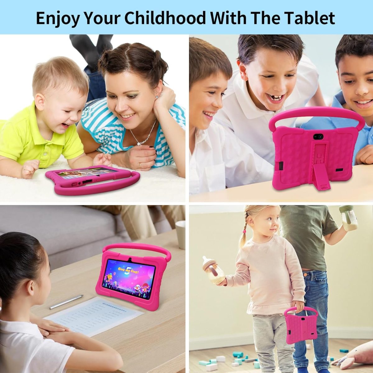 NEWISION 7 inch kids tablet with case, android 13 tablet 32gb with wifi, dual camera, education, games, kids software pre-installed, computer tablet with age filters, - Image 6